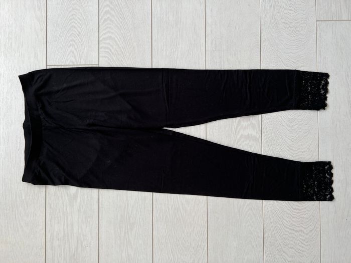 Legging Mosquitos noir et dentelle aux chevilles - photo numéro 1