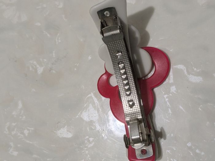 Belle barrette vintage à rayures. - photo numéro 8