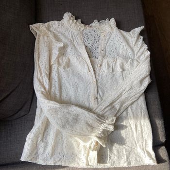 Chemisier femme blanc dentelle