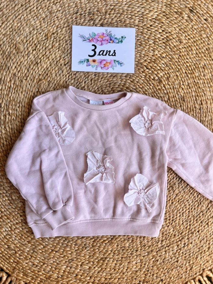 Sweat rose Zara 3 ans