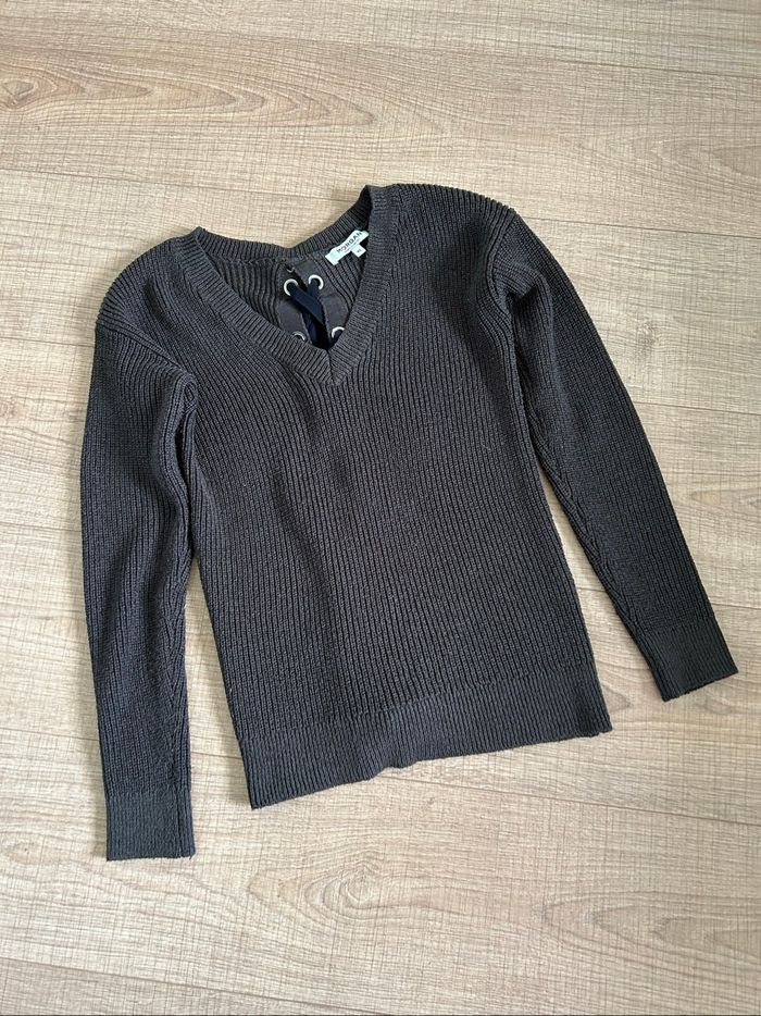 Pull vert kaki à manches longues Morgan taille XS TBE - photo numéro 7