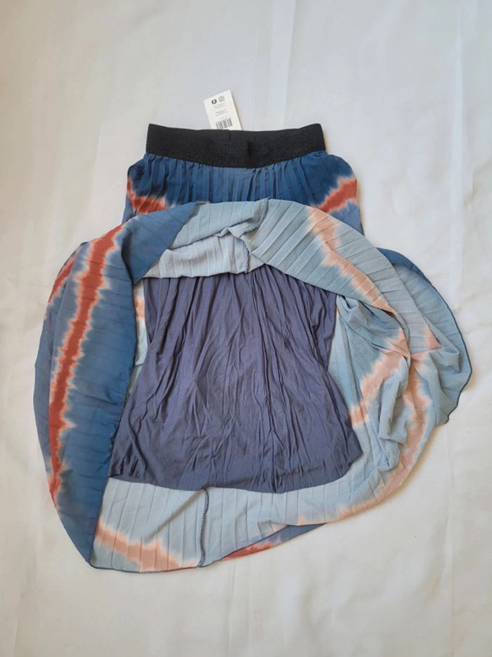 NEUF - Jupe longue taille Unique Bleu/orange - photo numéro 4