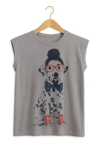 Tee-shirt “Dalmatien stylé” I Love LFM Taille 38 – Fun et tendance pour la rentrée !