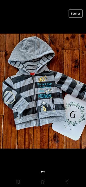 Veste à capuche 6 mois