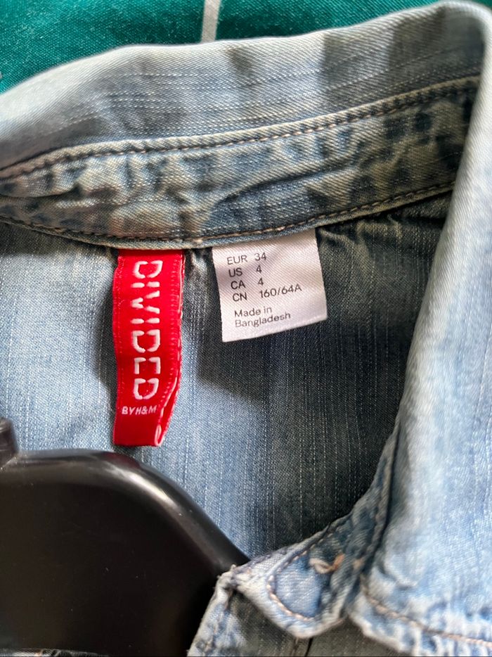 Chemise en jean H&M T34 - photo numéro 4