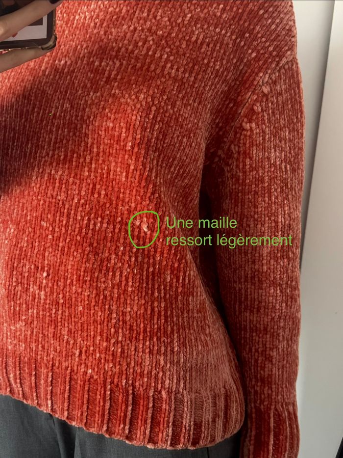 Pull en maille chenille orange Pimkie - photo numéro 2
