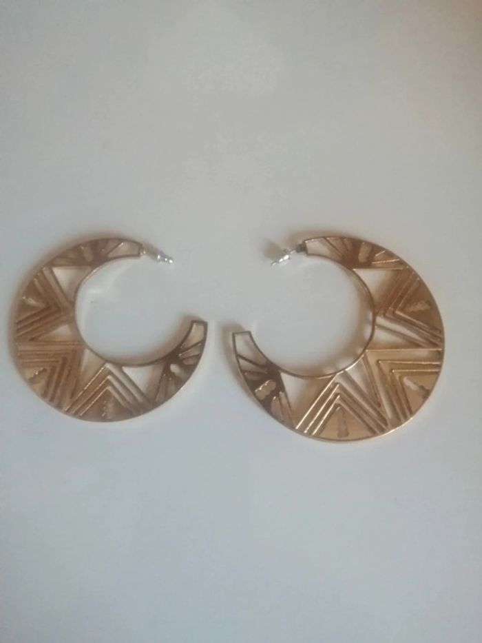 🌸Créoles ouvertes lune asteques "Bijoux à gogo" 🌸 - photo numéro 2