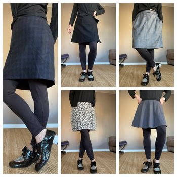 🌟 Lot 5 jupes femme T44 – laine, tweed & coupes flatteuses – dressing complet