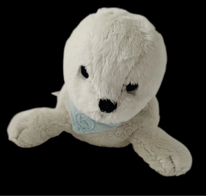 ❤️B5638 Doudou Peluche Phoque Otarie Les Amis Kaloo Blanc Bandana Bleu