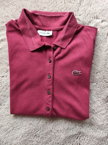Polo Lacoste violet bordeaux femme