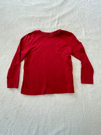 T-shirt manches longues rouge garçon Primark 5-6 ans