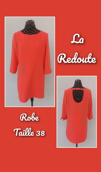 Robe d'été courte orange Taille 38 M La Redoute