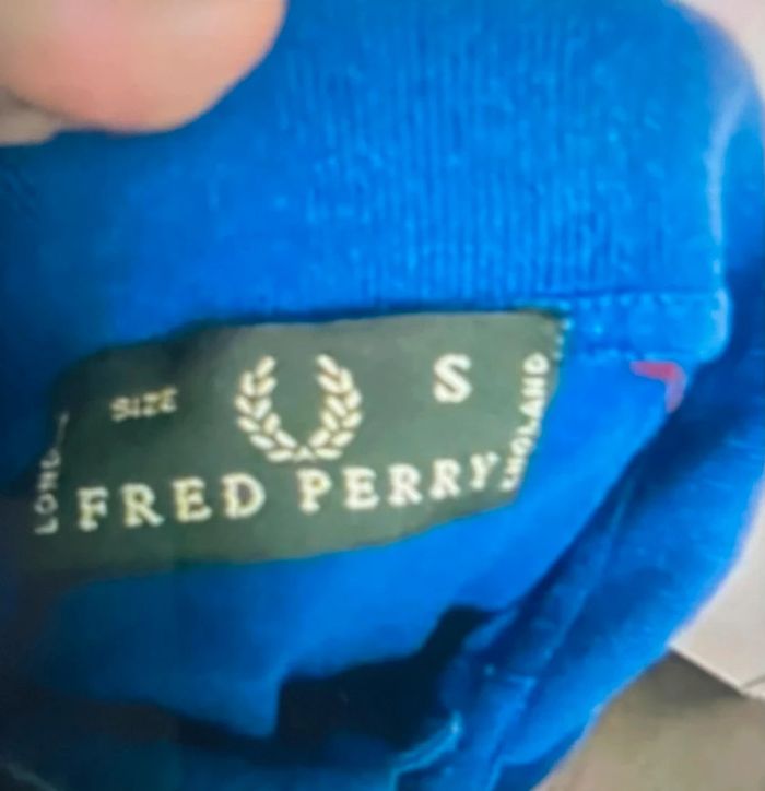Polo Fred Perry Bleu Rayé - Taille S 🏆 - photo numéro 4