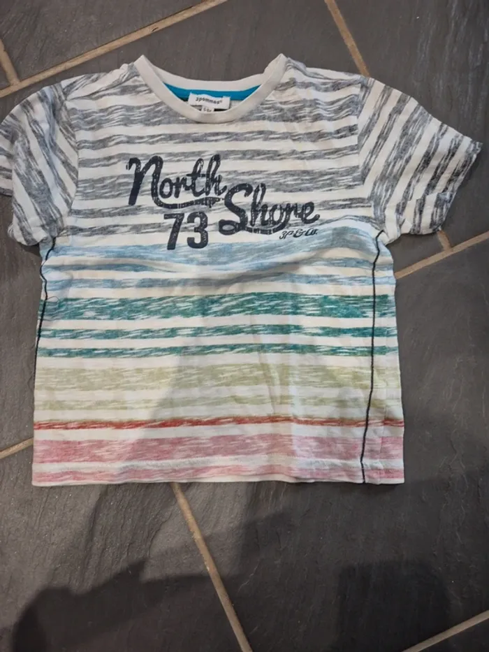 T shirt a rayures multicolor