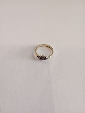 Bague orteils strass gris-noirs