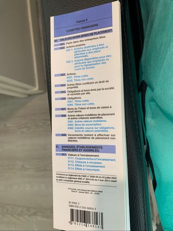 Plan comptable neuf 2023/2024 liste des comptes autorisés pour les examens Neuf