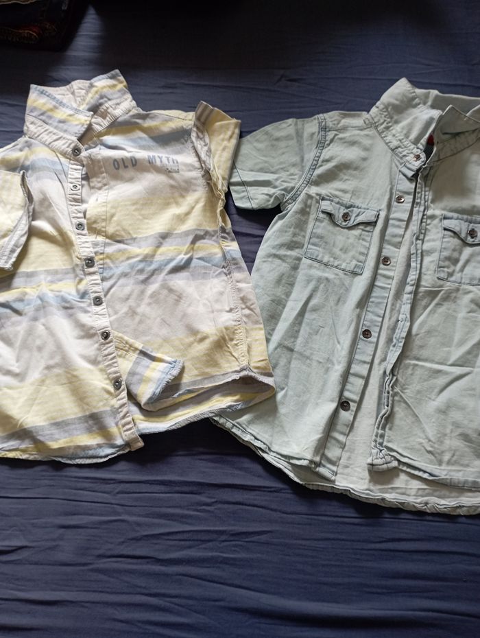 Lot de 2 chemises manches courtes