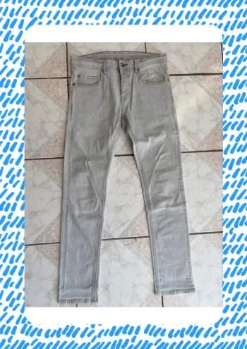 Jean gris clair blanc Jules skinny
