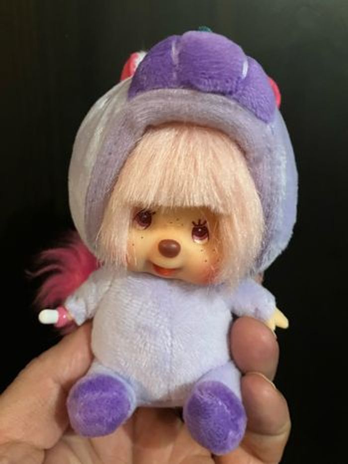 Monchhichi X 475 - Sekiguchi - Licorne senteur fraise - 13 cm- Neuf - Sous blister