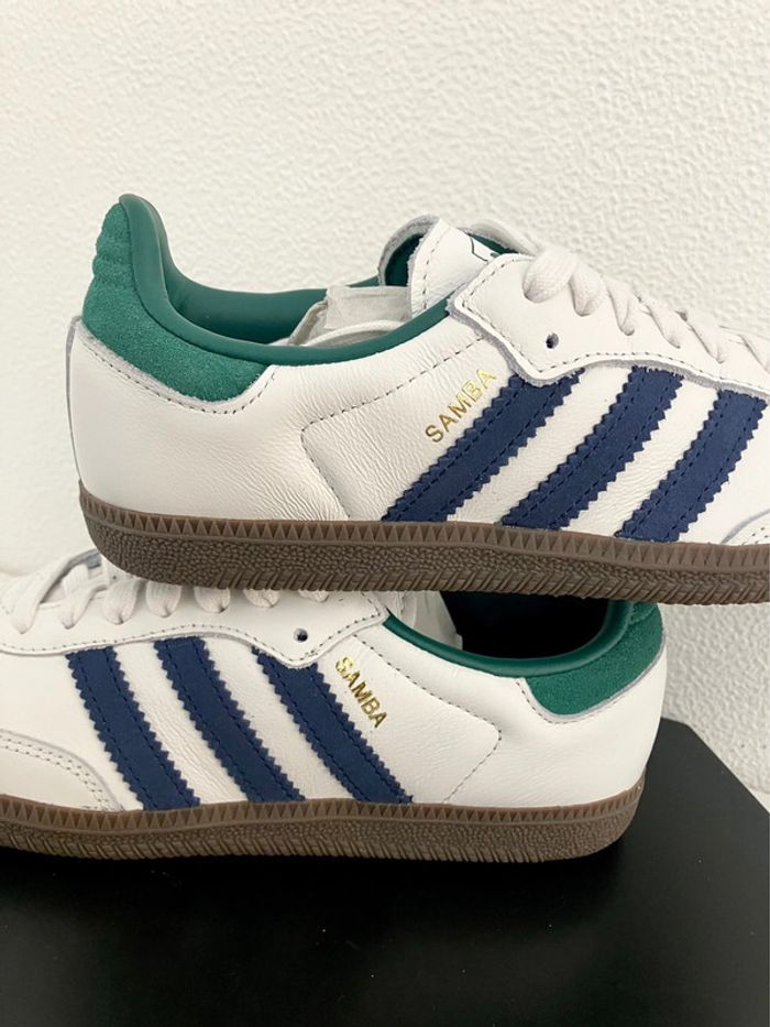 Adidas Originals Samba White / Navy Blue / Collegiate Green - photo numéro 2