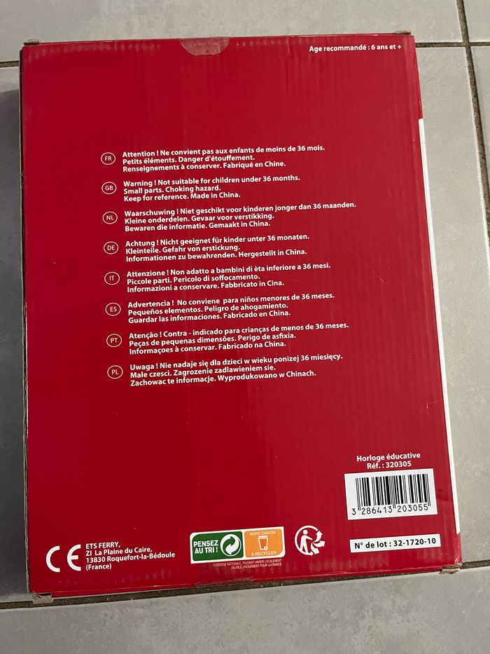 Horloger éducatif en bois - photo numéro 2