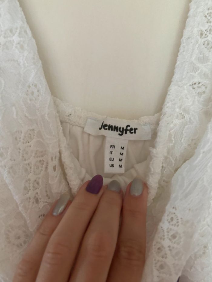 Body blanc en dentelle • Jennyfer • Taille M - photo numéro 3