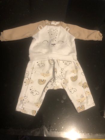 Ensemble jogging 3 mois marron 