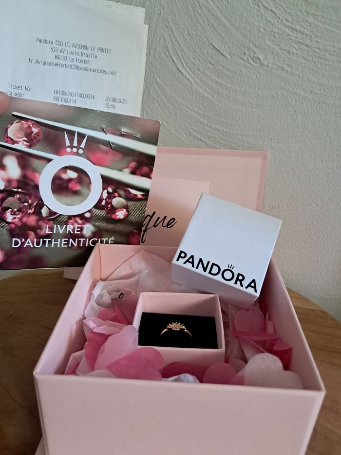 🏷 Bague Pandora Céleste Soleil Scintillant taille 50 Neuve - photo numéro 3