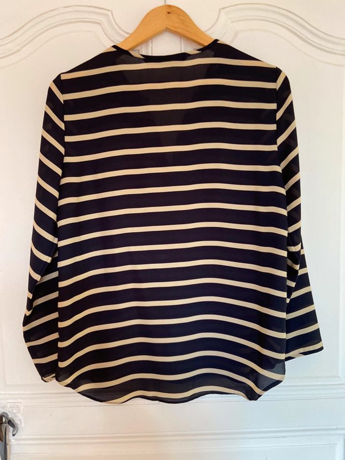 Blouse légère style marinière Zara taille M - photo numéro 2