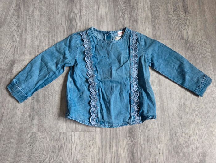 🌸 Blouse longue manche en jeans 18 mois 🌸