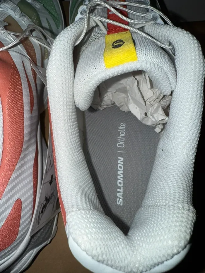 Salomon XT-4 OG Blanche / Verte / Corail - photo numéro 10