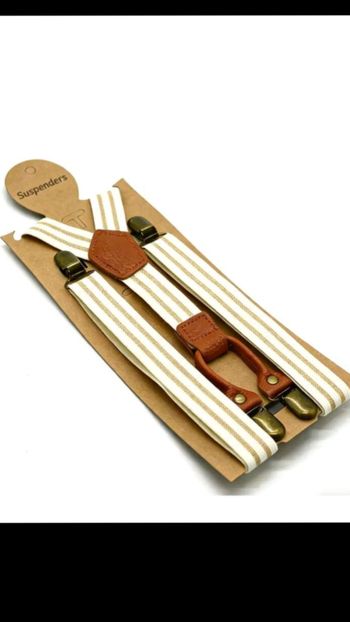 Bretelles vintage beige 