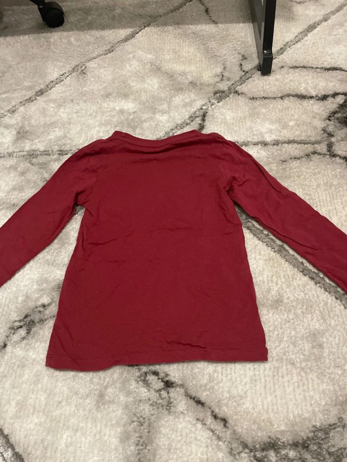 T-shirt à manches longues de couleur bordeaux - photo numéro 3