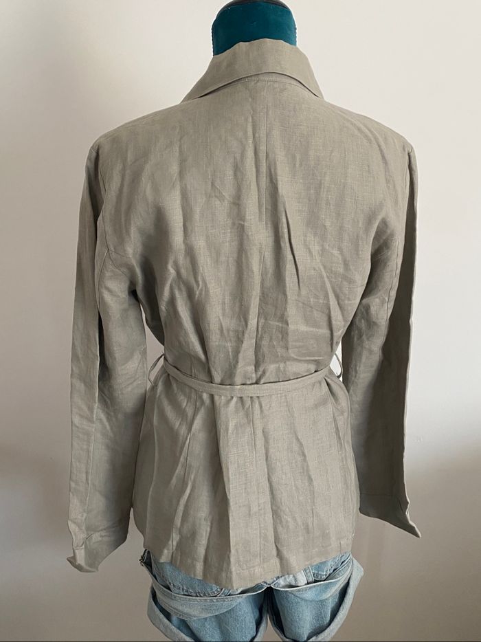 Veste Automne Lin Grise  Autre Ton - photo numéro 7