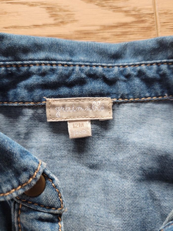 Chemise en jean 12 mois - photo numéro 3