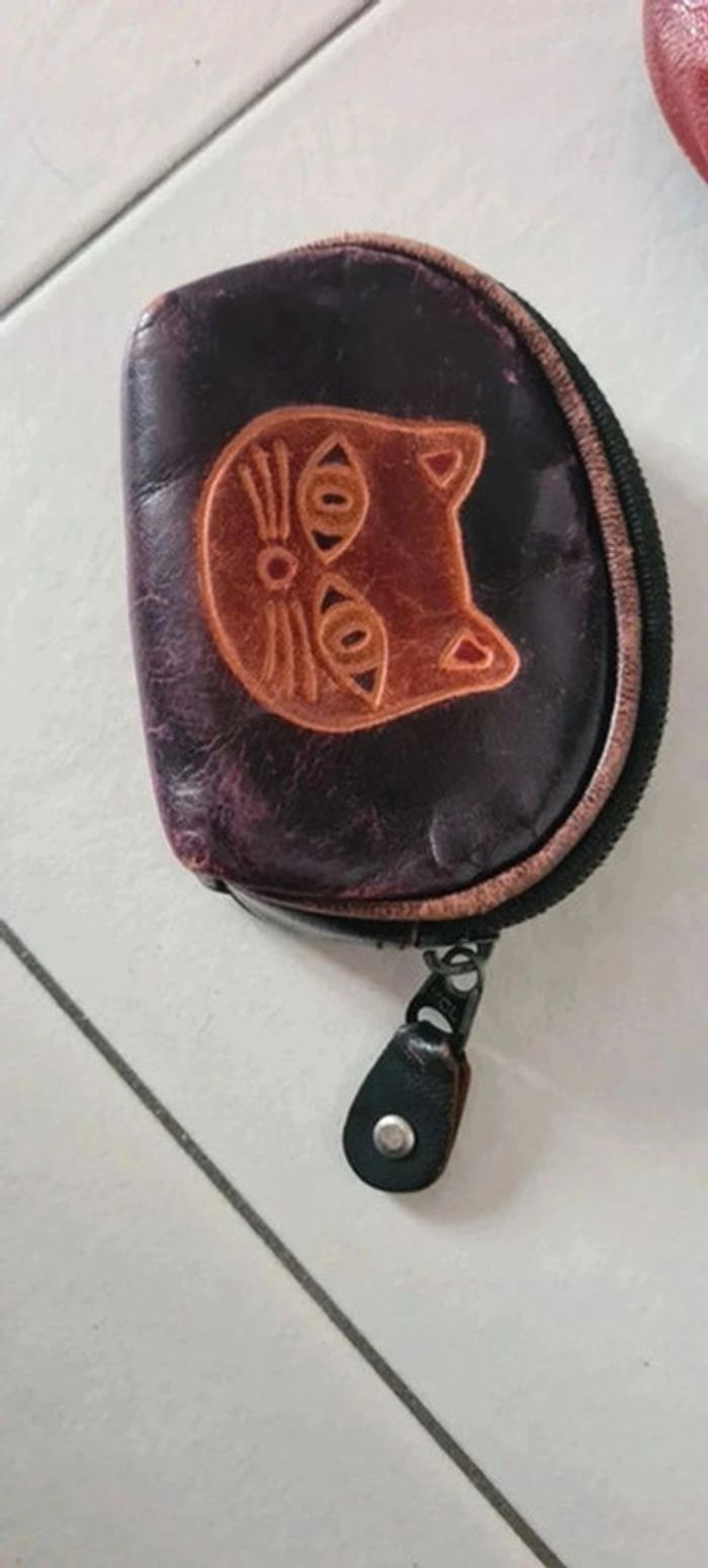 Sac porté épaule + porte monnaie assorti 100% cuir - photo numéro 13