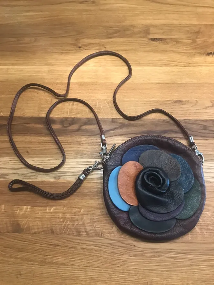Petit sac en cuir italien marron