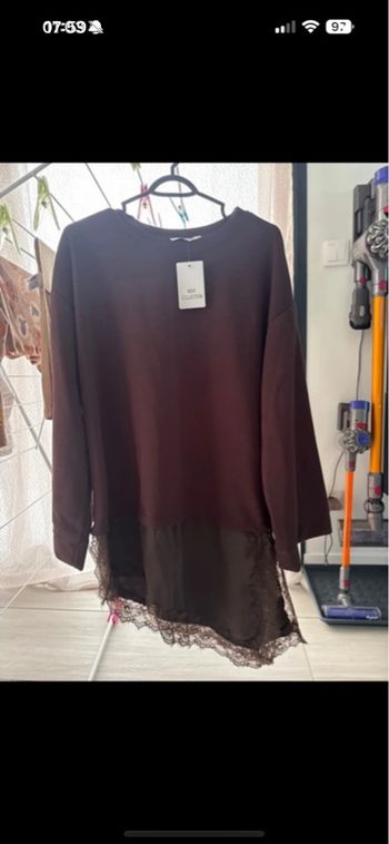 Pull femme avec dentelle