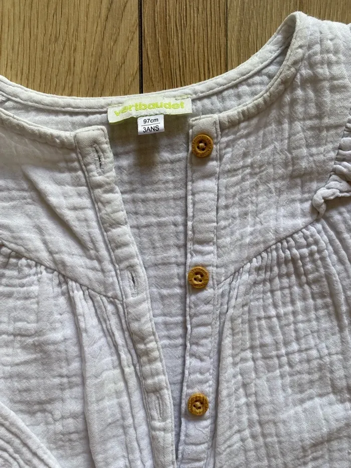 Chemise blanche gaze de coton - photo numéro 2