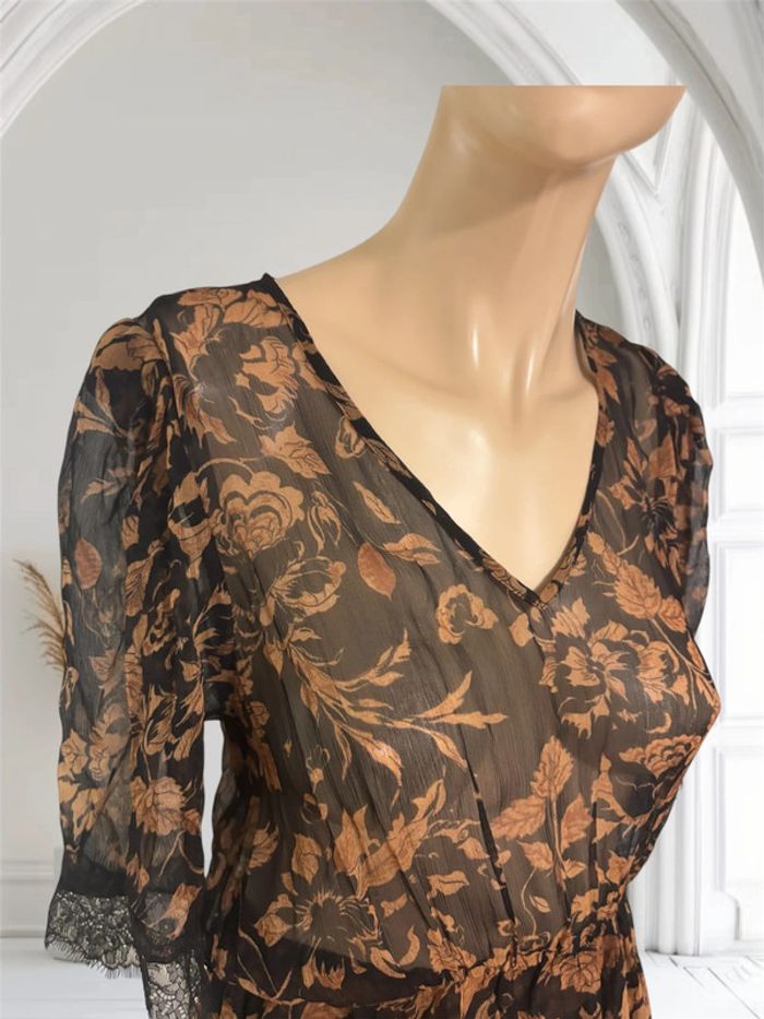 Robe d’été neuve The Kooples noire et marron - Taille 1 - photo numéro 6