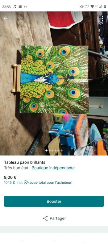Lot de cadres décoratifs  avec paillettes