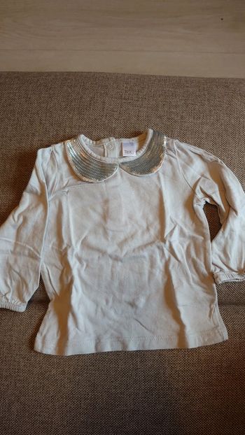 Tee shirt col sequin Tex