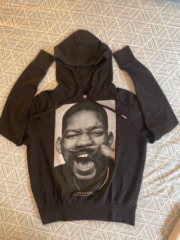Sweat-shirt à manches longues et capuche Life is a joke noir taille S Elevent Paris