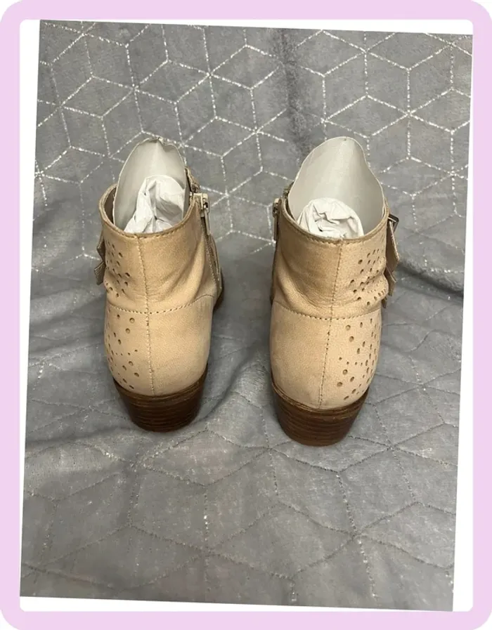 Bottines Printanières Beige BRONX - Élégance & Confort - photo numéro 3