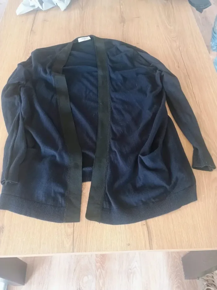 gilet long femme sandro soie/coton T3 - photo numéro 5