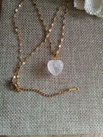 Collier en pierre de Cristal de roche naturellle