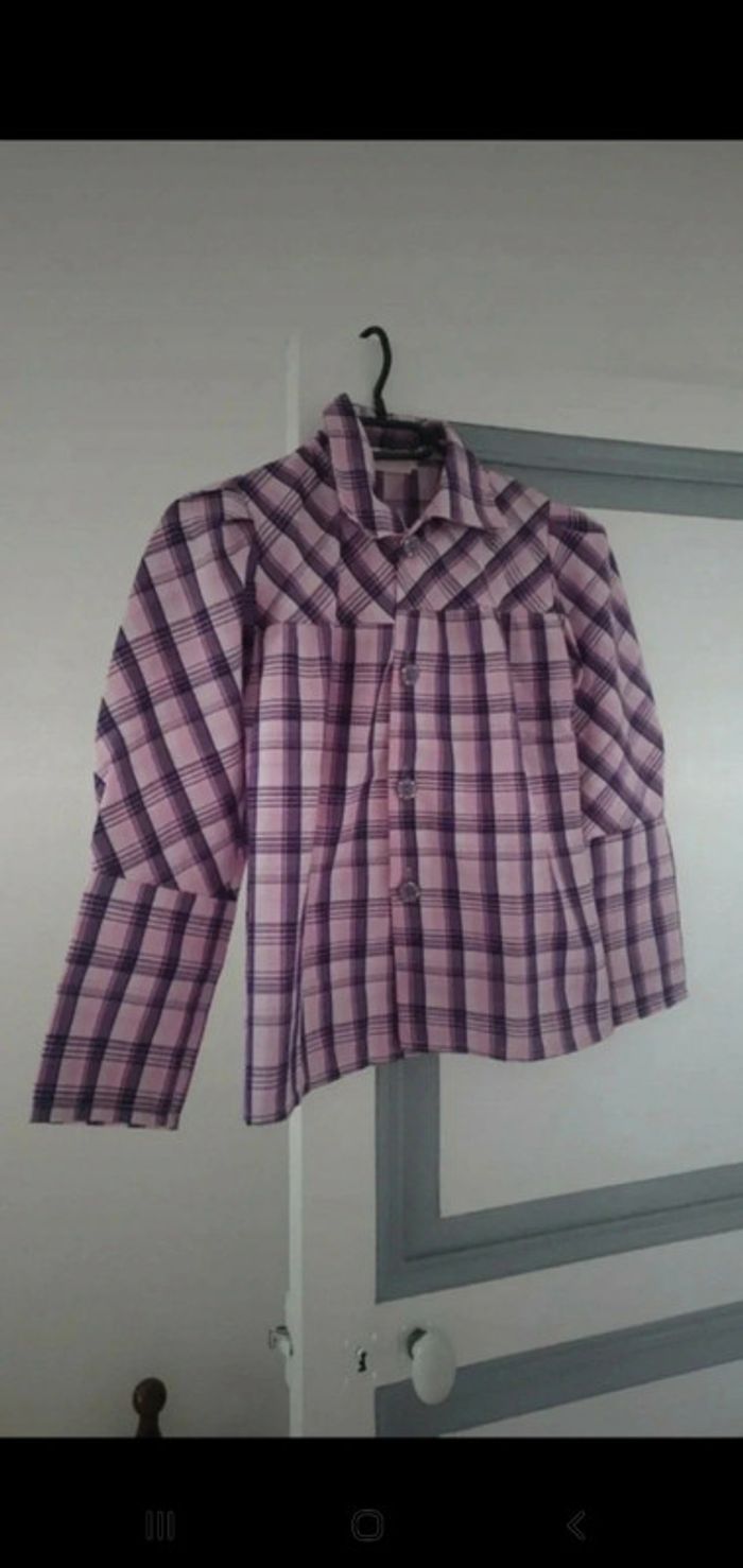 Blouse / chemise à carreaux - 10 ans