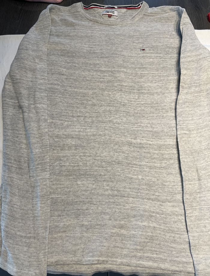 Pull Gris Homme Tommy Hilfiger Denim Taille M