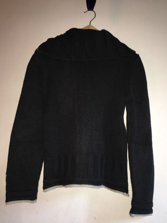 48 - Pull-over mixte Dorotennis noir avec grand col - photo numéro 2