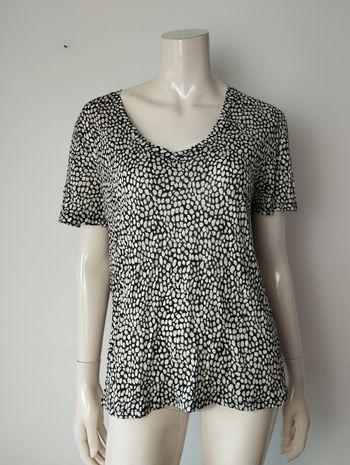 Blouse col V en lin monoprix taille L